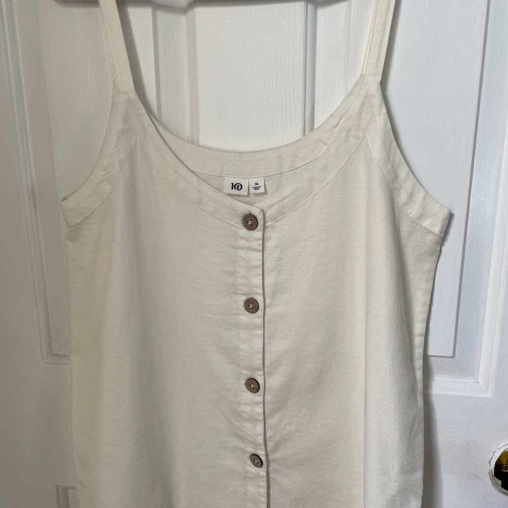 tentree Cream Button-Down Camisole